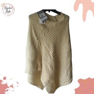 IrelandsEye Patchwork Poncho Oatmeal Marl L/XL